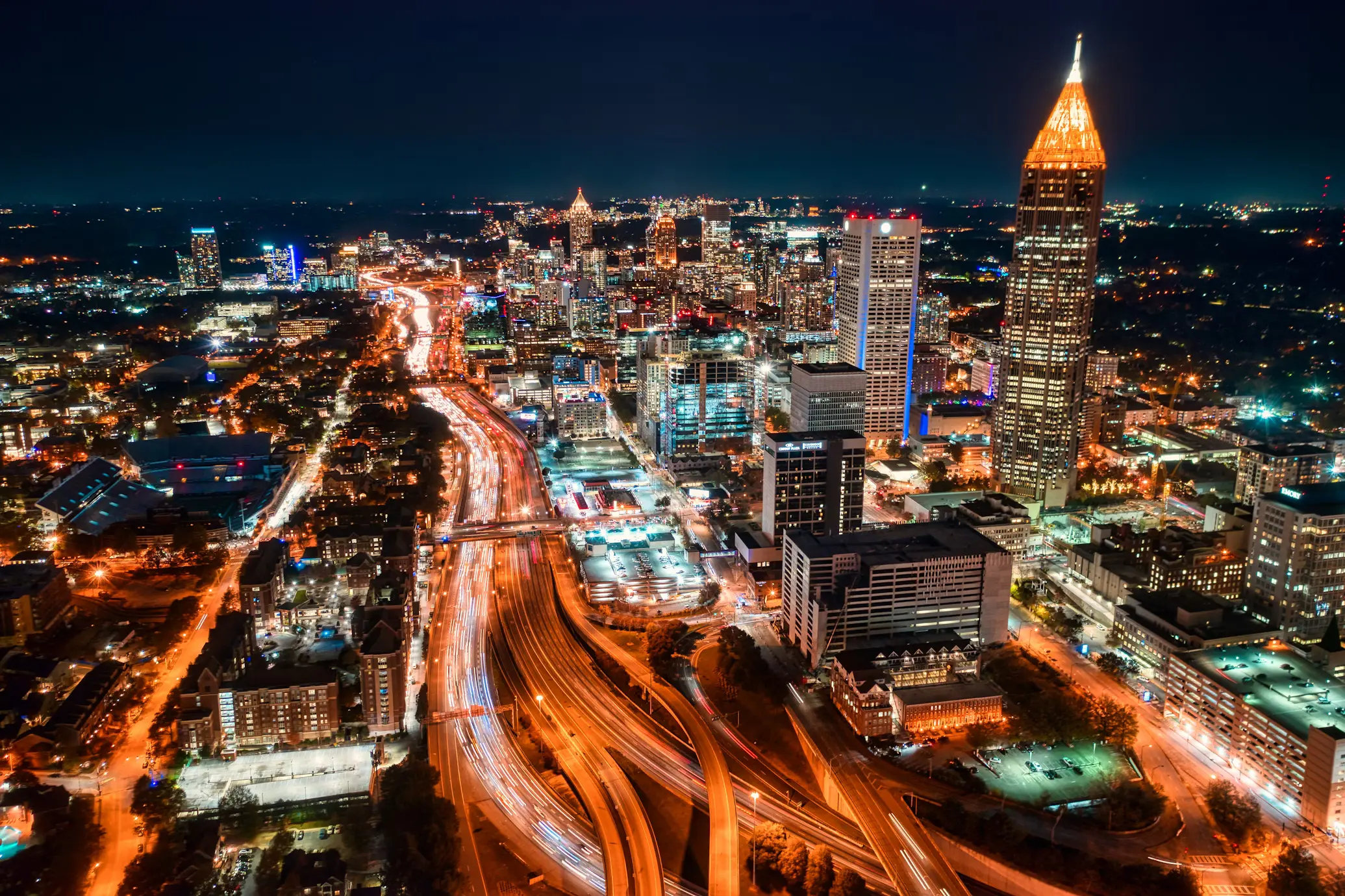 Atlanta-nighttime-aerial