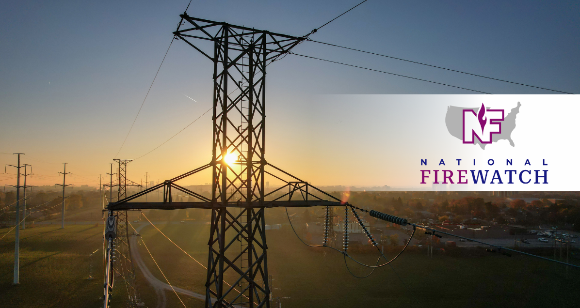 Power lines with NFW logo
