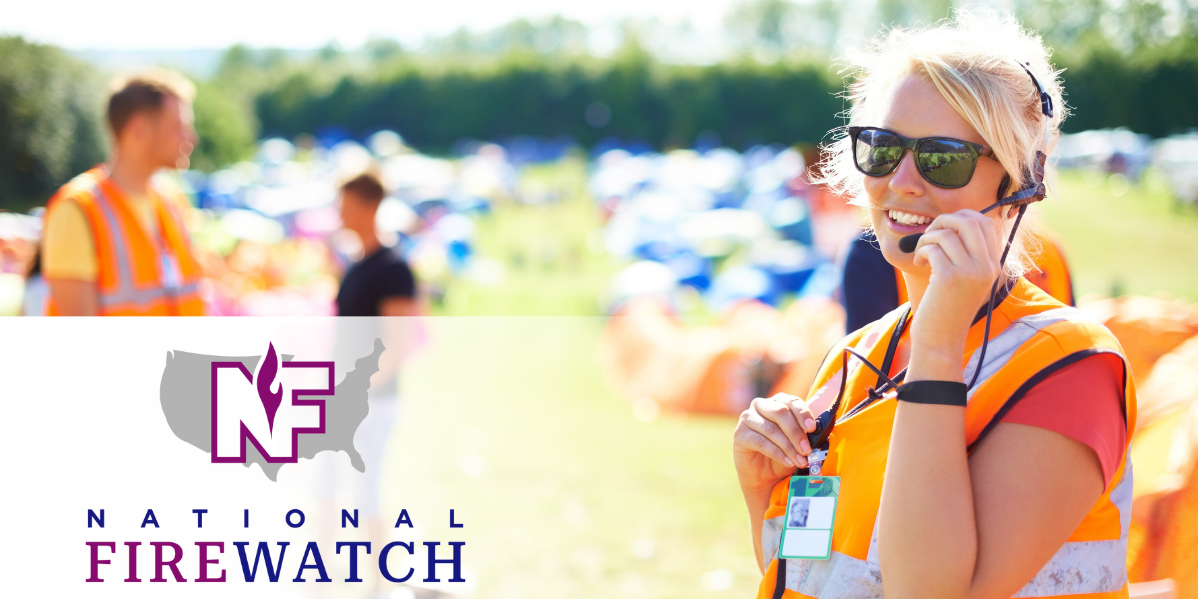 Fire watch guard at outdoor event