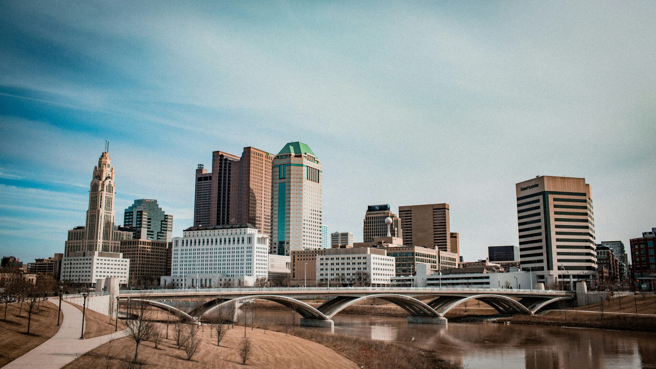 Downtown Columbus view from Scioto River