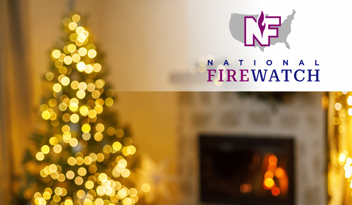 Christmas hearth with logo